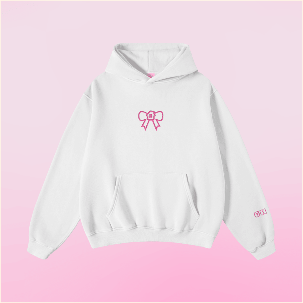 Glow House Hoodie White You Are Loved Bow Hoodie Cute Mothers Day Birthday Gifts BFF Gifts