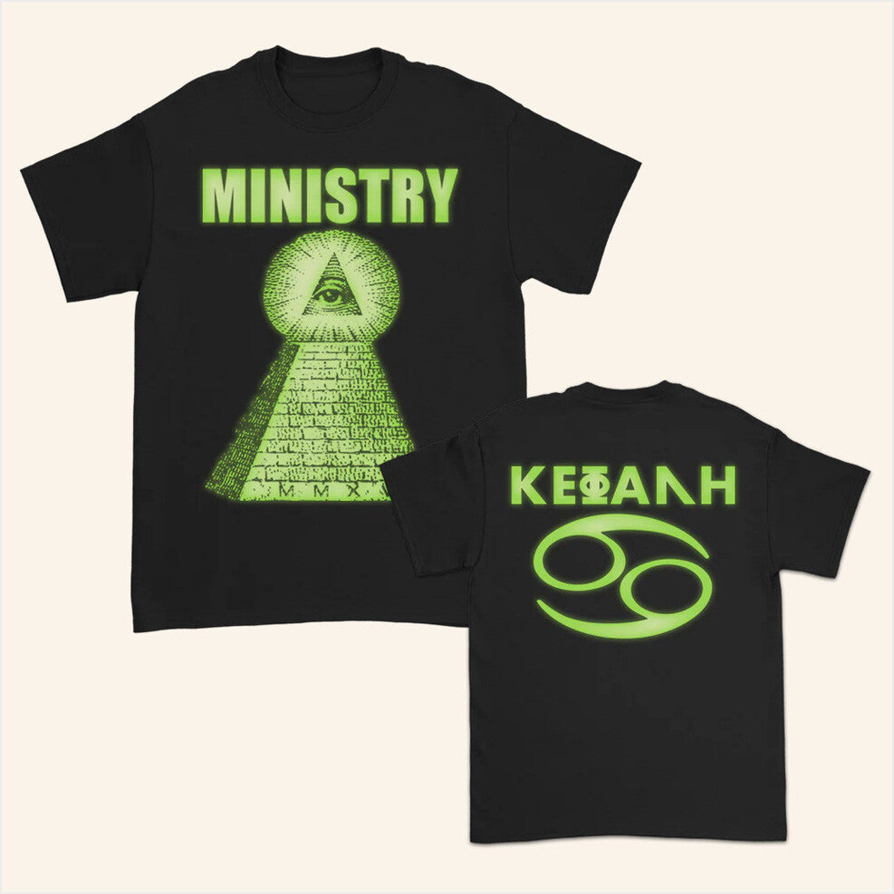 Glow In The Dark Pyramid T-Shirt Ministry Official Merch Birthday Gifts For Dad BFF Gifts
