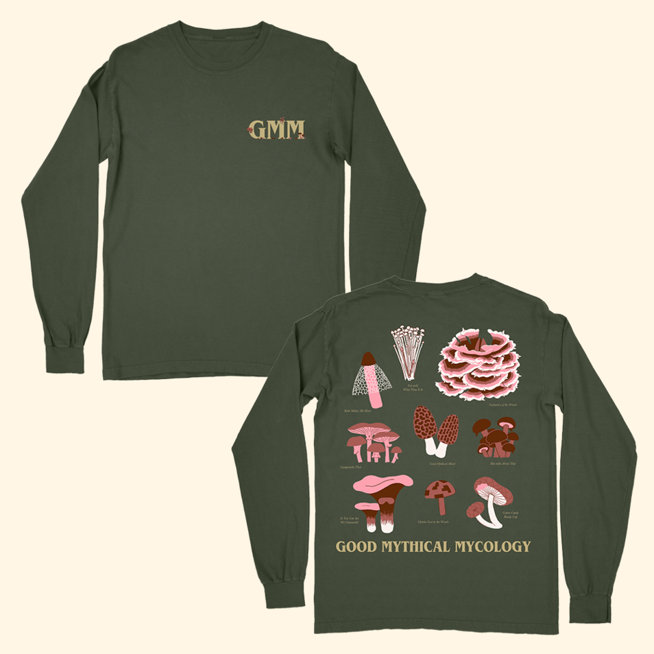 GMM Good Mythical Mycology Long Sleeve T-Shirt GMM Merch Good Mythical Morning Merchandise