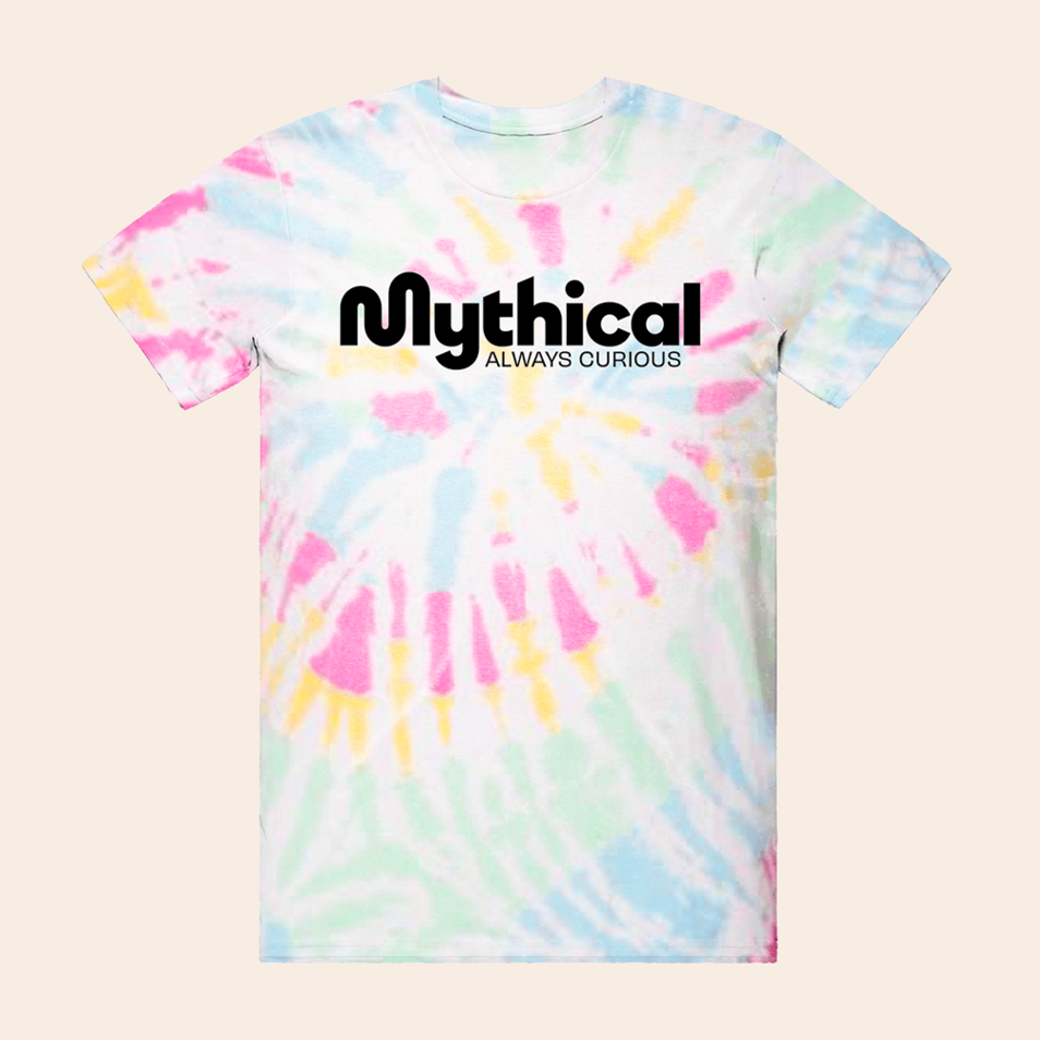 GMM Mythical Always Curious Tie Dye T-Shirt GMM Merch Good Mythical Morning Merchandise