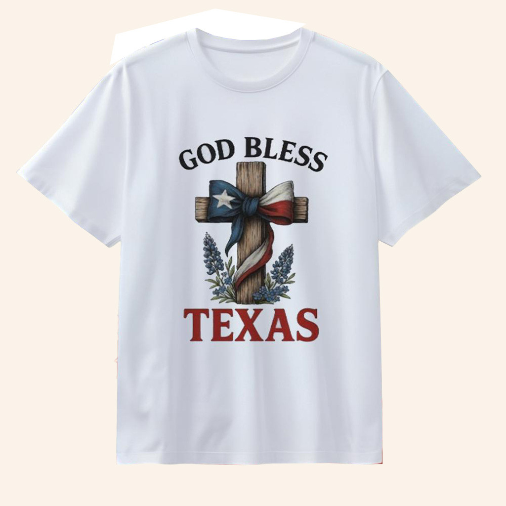 God Bless Texas Kerr County Hill Country 2025 Flood T-Shirt Texas Strong Shirt Dad Gifts