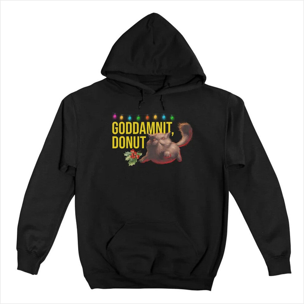 Goddamnit Donut Hoodie Dungeon Crawler Carl Merch Present For Husband BFF Birthday Gifts