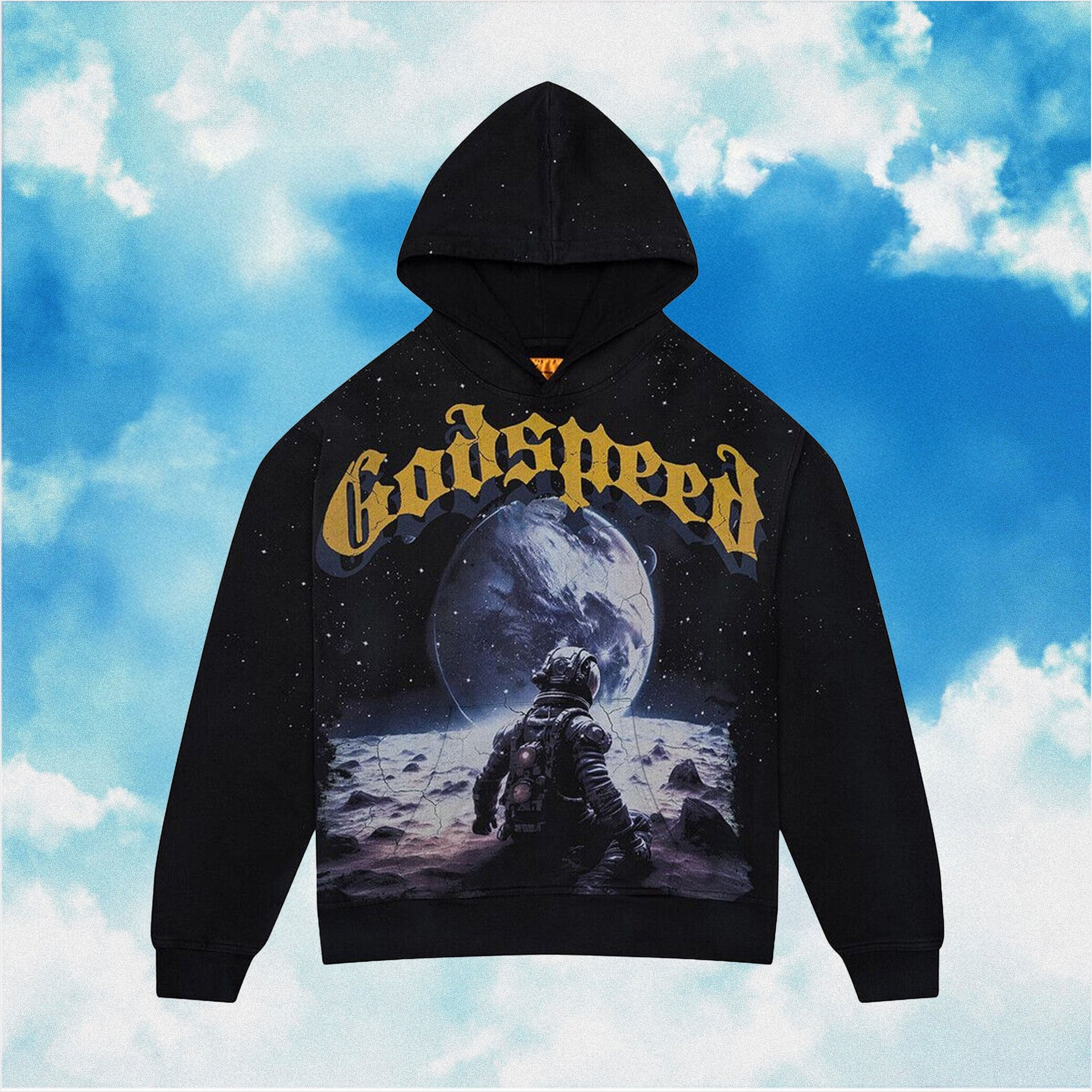 Godspeed Hoodie To The Moon Black Hoodie Streetwear Clothing Birthday Gift Ideas
