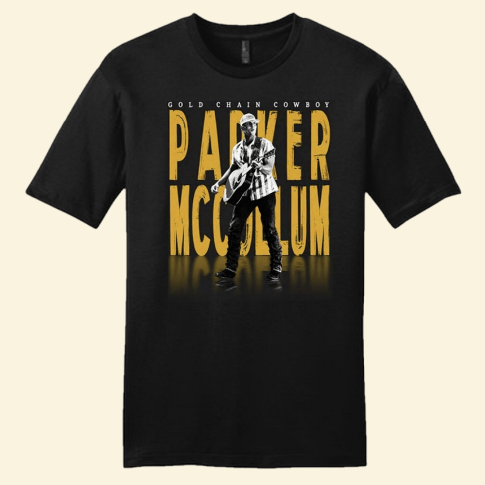 Gold Chain Cowboy Photo T-Shirt Parker Mccollum Merch Birthday Gifts For Father's Day Ideas
