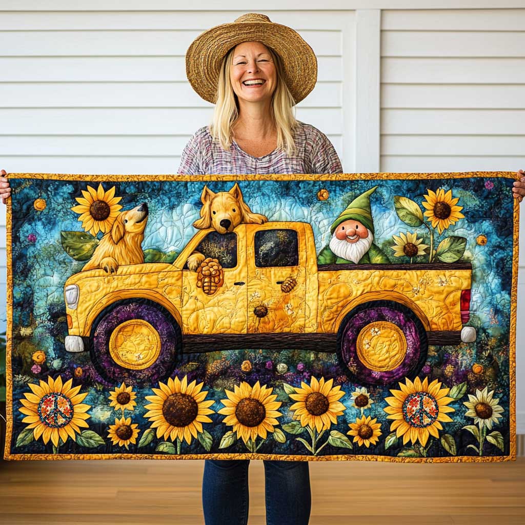 Golden Retriever Sun Journey Quilted Table Runner Decorations Themed Great Dog Christmas Gifts