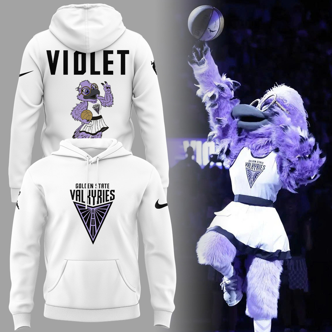 Golden State Valkyries Violet Mascot Hoodie Fan Merch