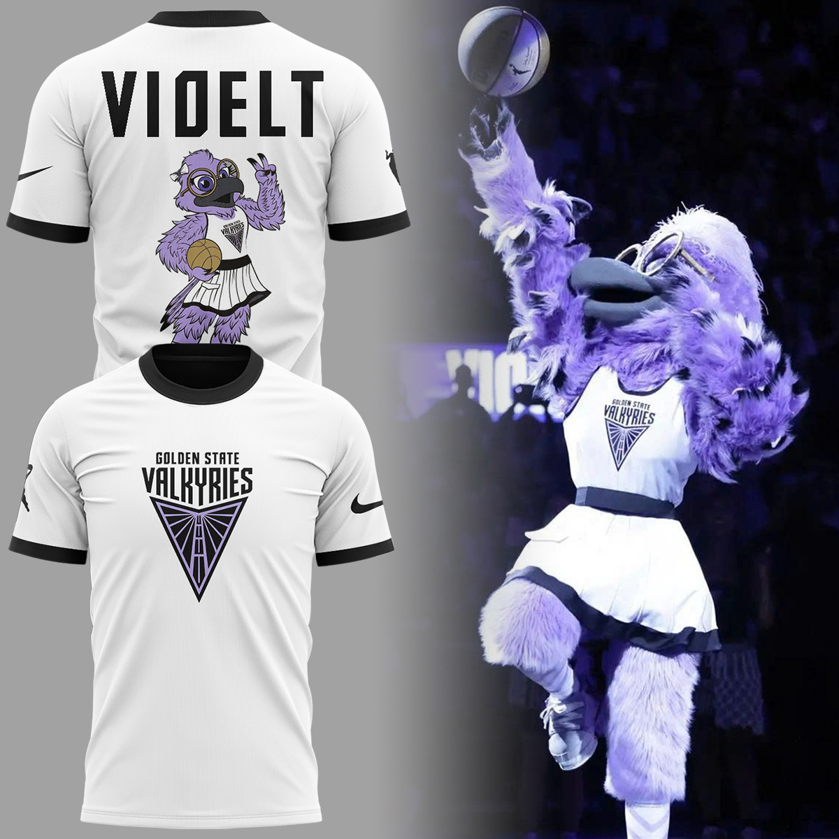 Golden State Valkyries Violet Mascot Tshirt Gift For Fans