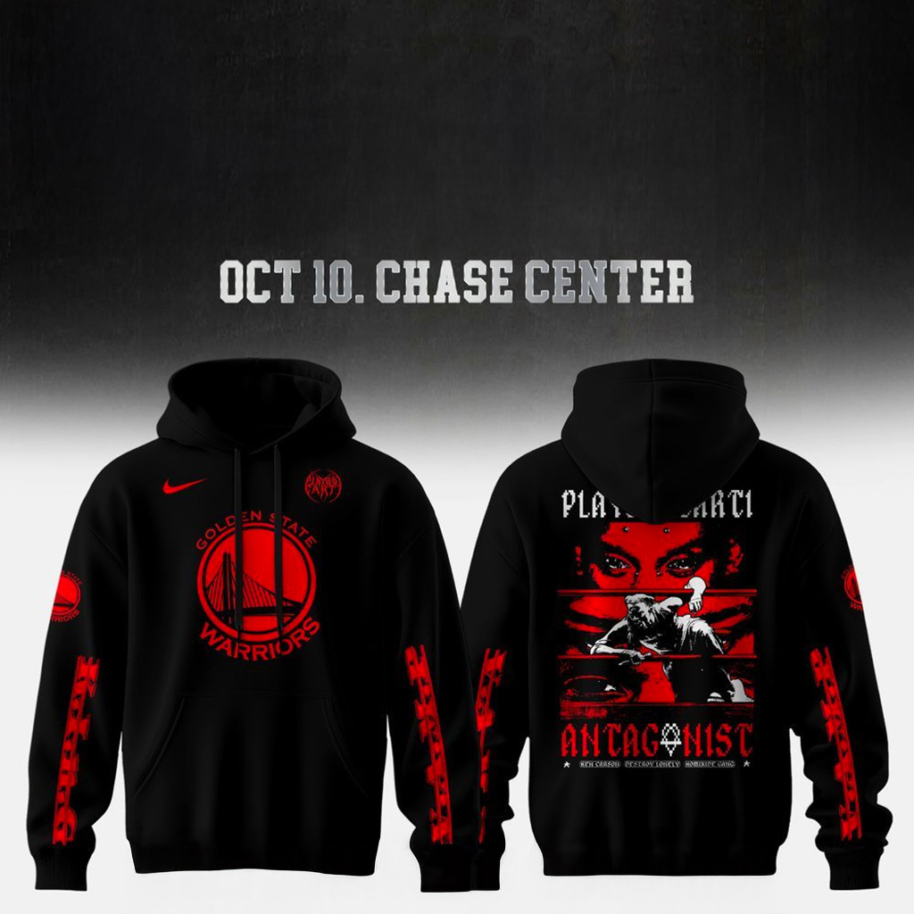 Golden State Warriors X Playboi Carti Antagonist Tour 2.0 Hoodie Warriors Merch Fan Gifts