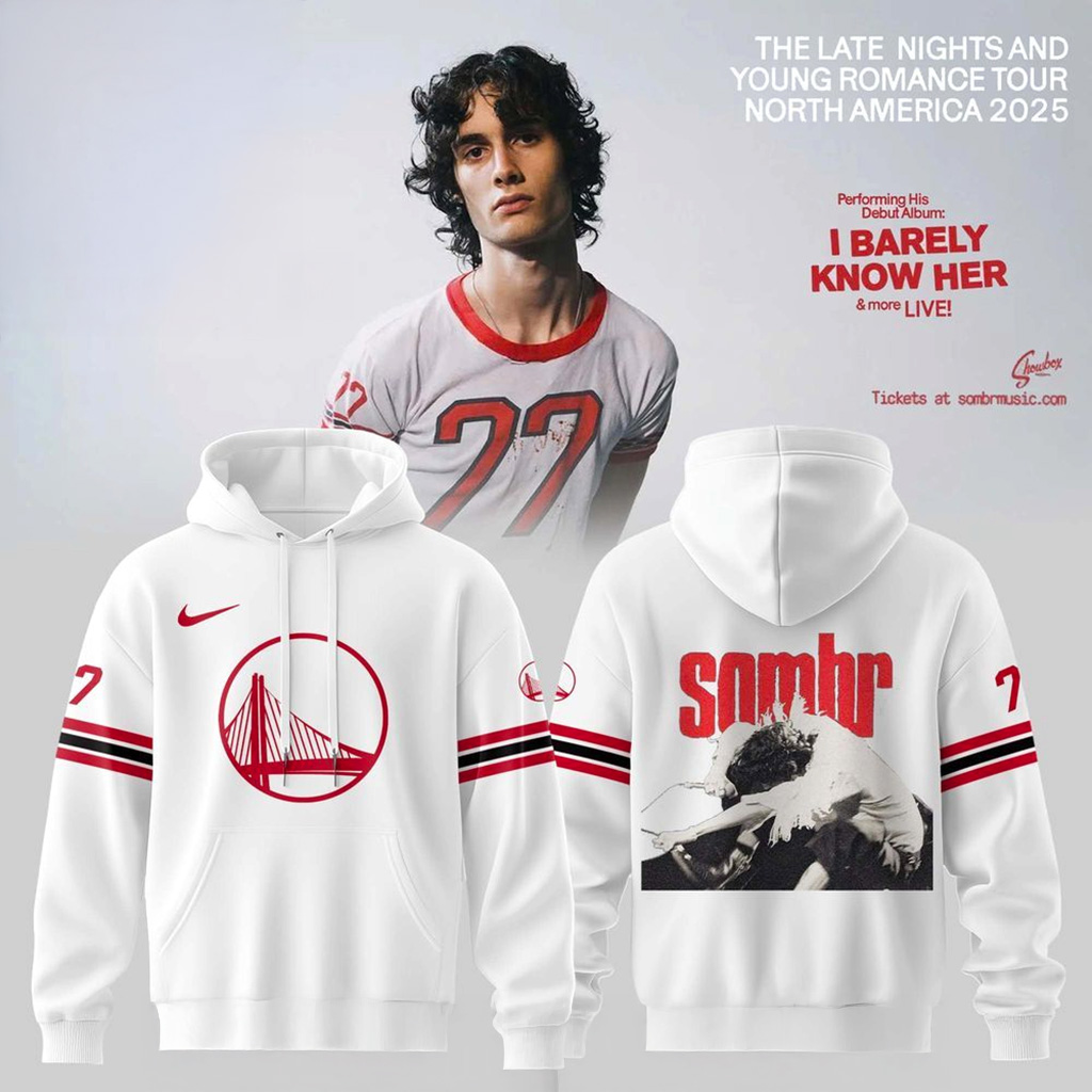 Golden State Warriors X Sombr The Late Nights Young Romance Tour Hoodie Warriors Merch