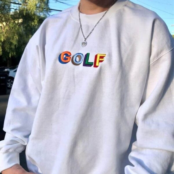Golf Logo White Sweatshirt Gifts For Golfers