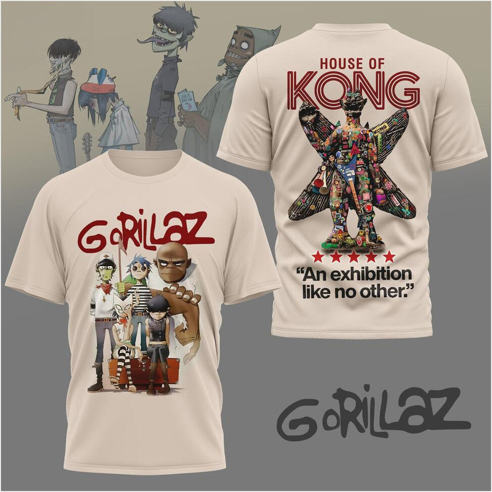 Gorillaz House Of Kong T-Shirt Great Father's Day Gifts Birthday Gift Ideas Christmas Presents
