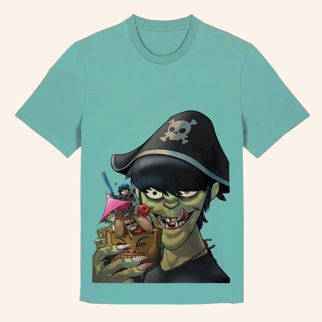 Gorillaz Merch 25 Pirate Cocktail T-Shirt Gifts For Boyfriend