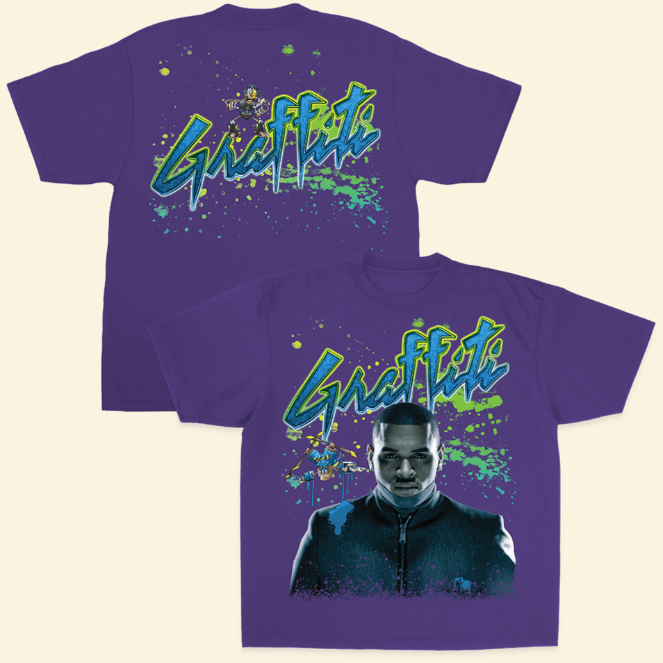 Graffiti Limelight S'S Shirt Chris Brown Merch Chris Brown T-Shirt Father's Day Presents For Son