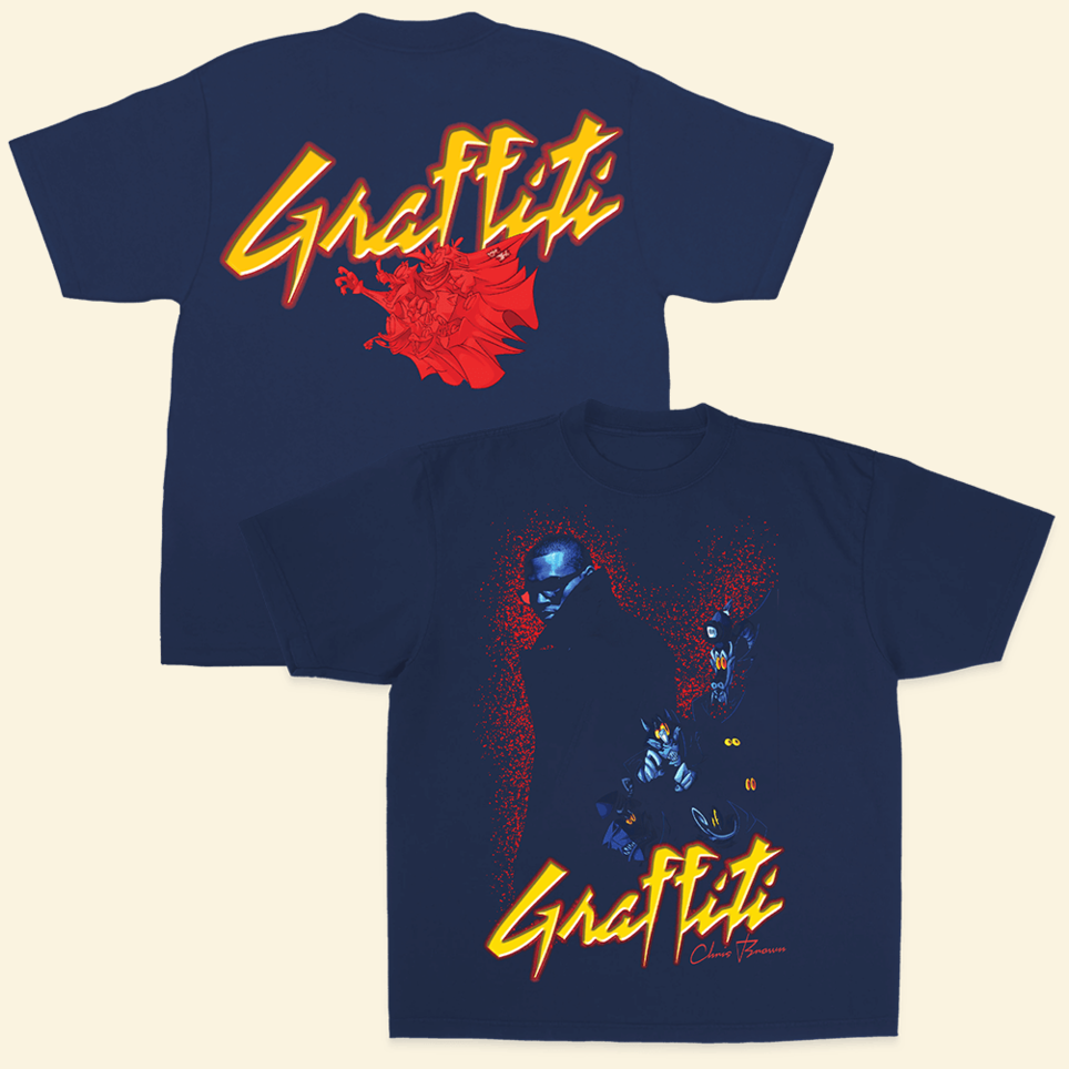 Graffiti Rollout Shirt Chris Brown Merch Chris Brown T-Shirt Father's Day Gifts For Husband