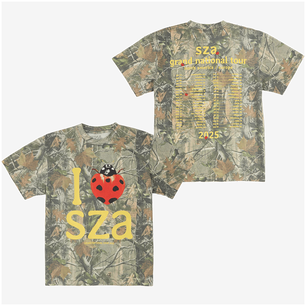 Grand National Tour Merch SZA Camo T-Shirt I Heart SZA Shirt Awesome Father's Day Gifts