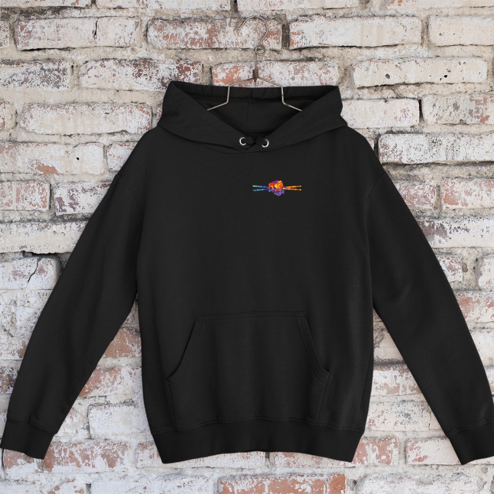 Graphic Drummer Drum Sticks Hoodie