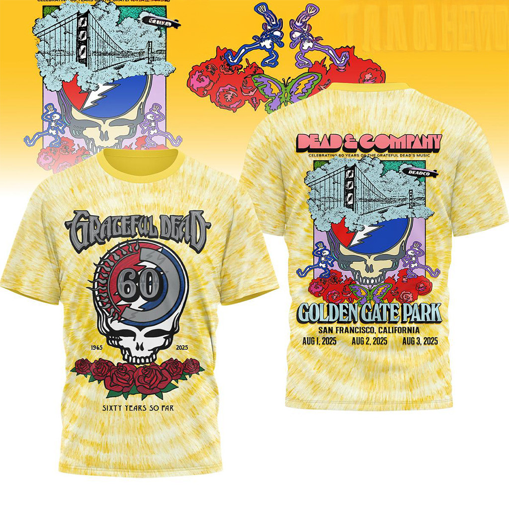 Grateful Dead Golden Gate Park 60 Years T Shirt