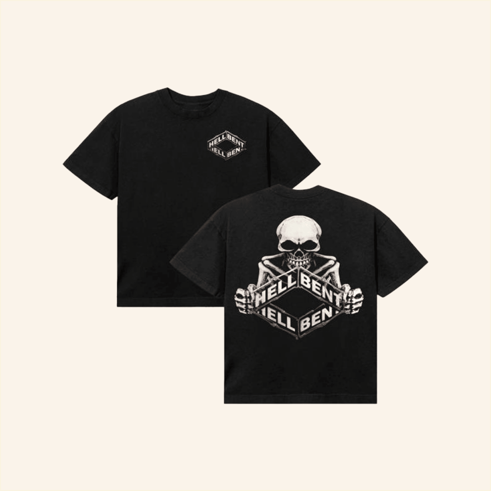 Gravestone Hellbent Logo T-Shirt Hellbent Records Merch Him Gifts Birthday Gift Ideas