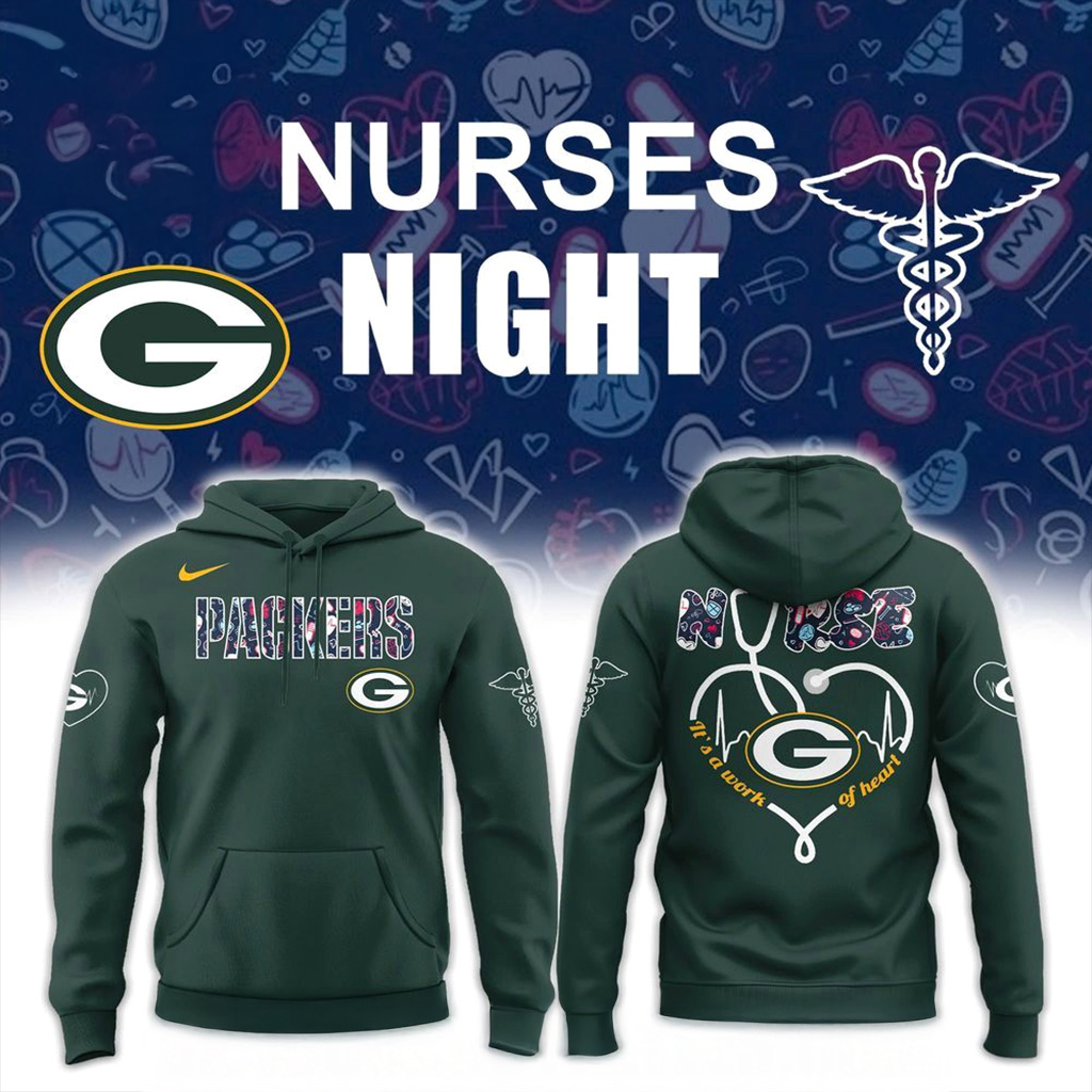 Green Bay Packers Nurses Night Hoodie Green Bay Packers Merch Football Fan Gift Ideas