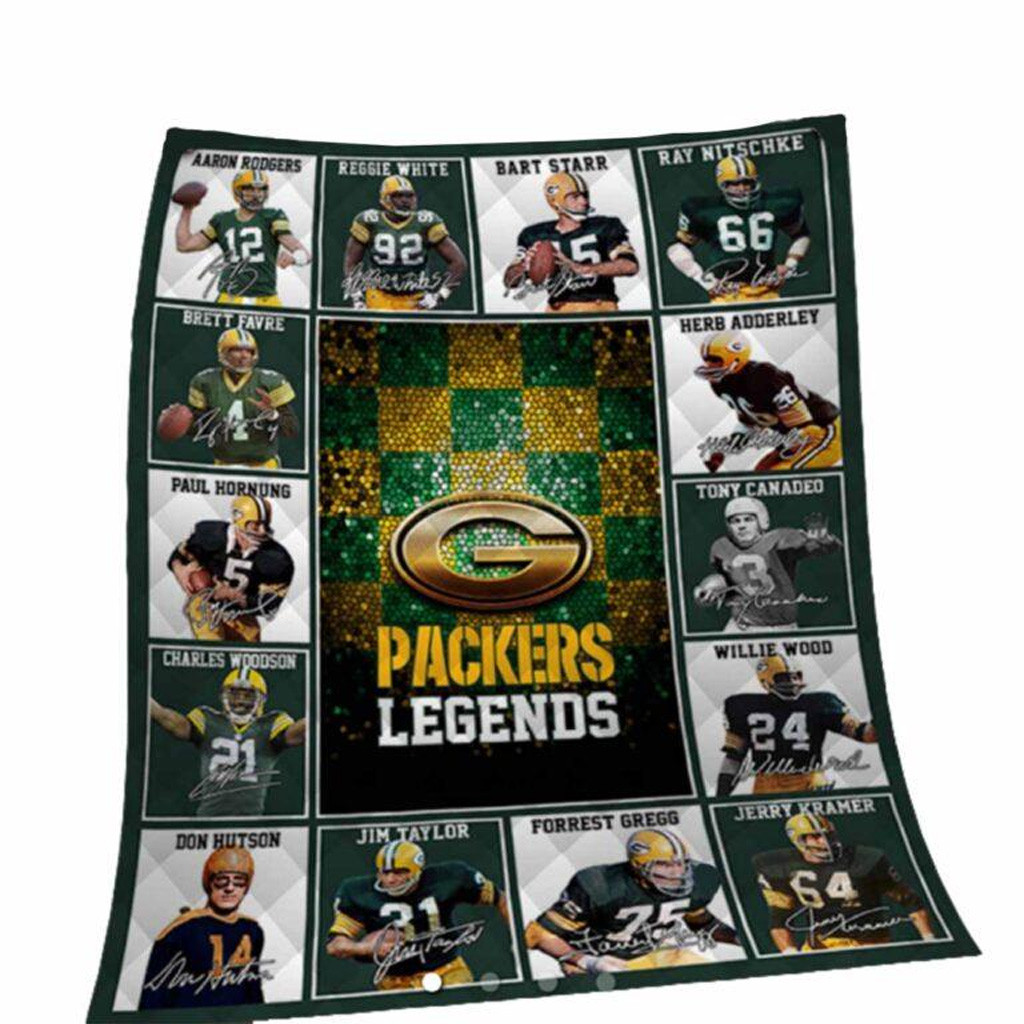 Green Bay Packers X Legends Blanket Packers Merch Presents For Football Fans