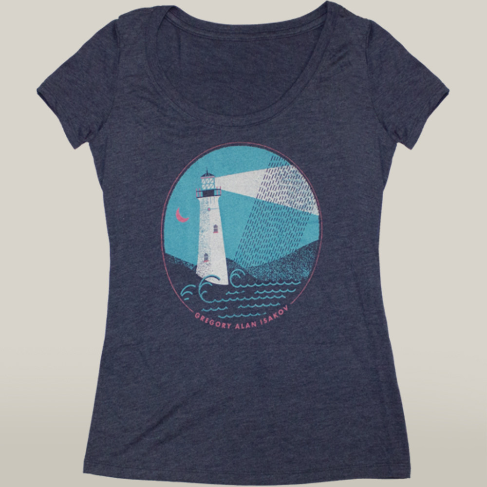 Gregory Alan Isakov Merch Ladies Scoop Neck T-shirt Lighthouse Best Music Fan Apparel