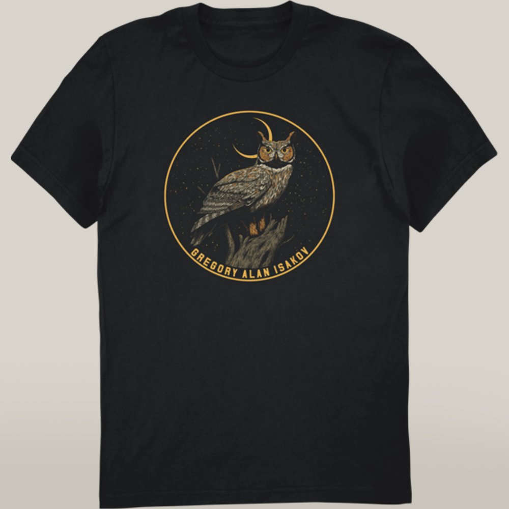 Gregory Alan Isakov Merch Owl T-Shirt Cool Music Gift For Music Enthusiasts