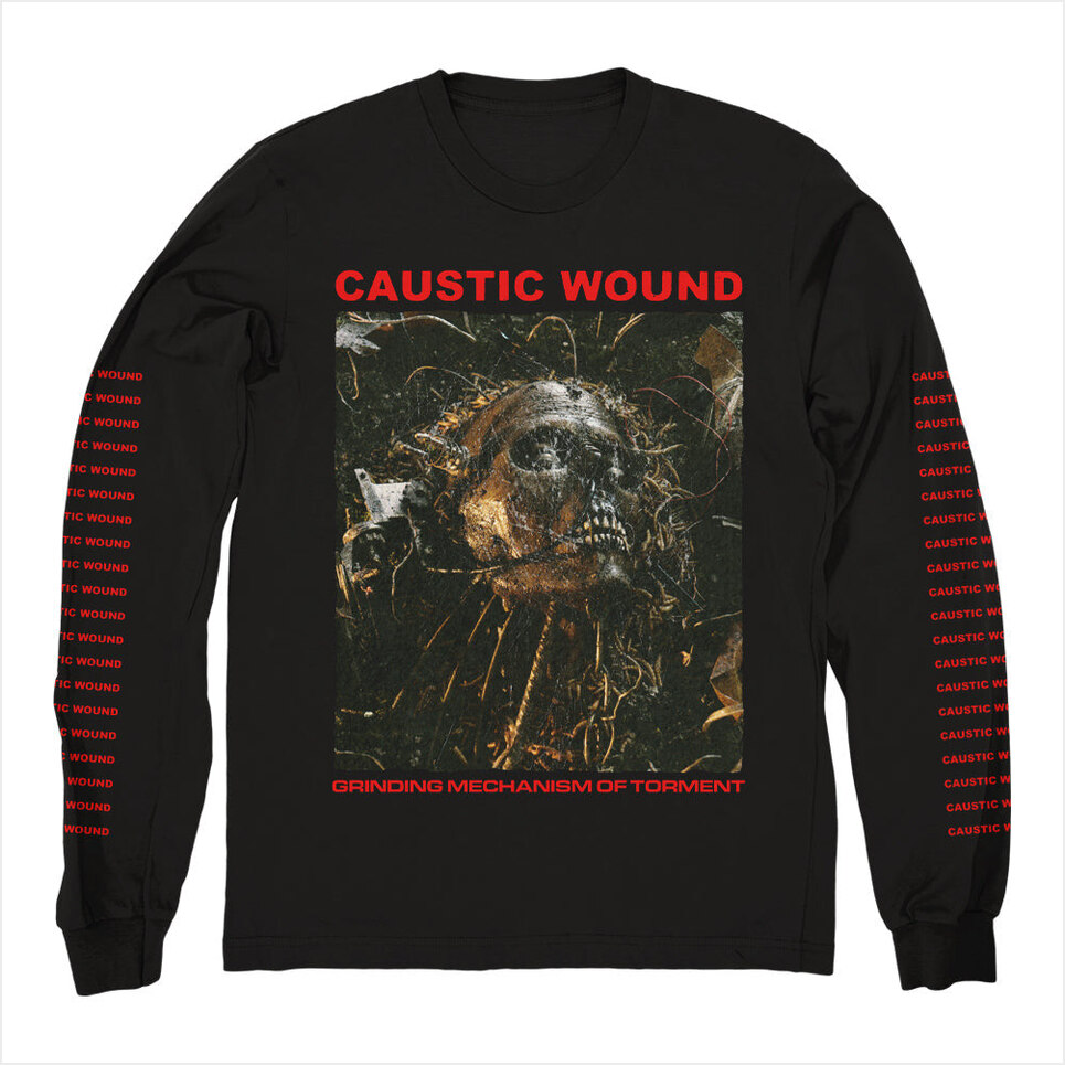 Grinding Mechanism Of Torment Long Sleeve Shirt Caustic Wound Merch Caustic Wound Shirt Father's Day Gifts For Husband