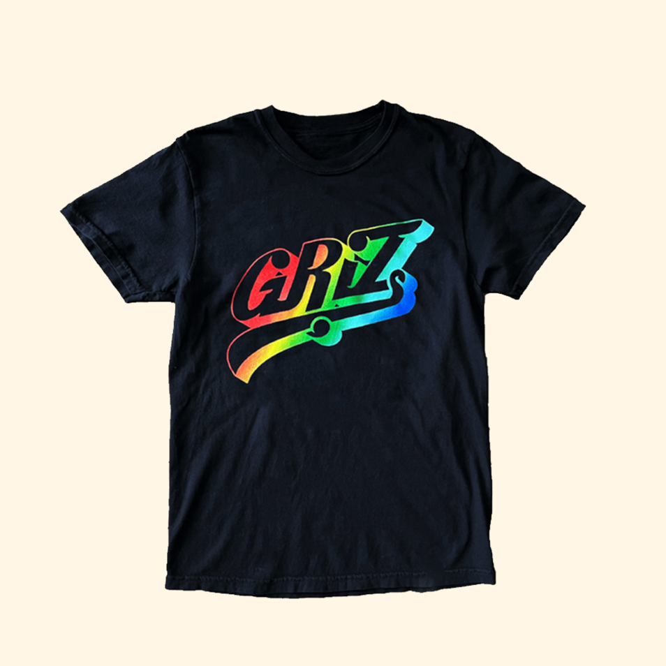 Griz Essentials Rainbow Swoop Logo T-Shirt Griz Merch Gifts For DJ Fans Country Boy Gift