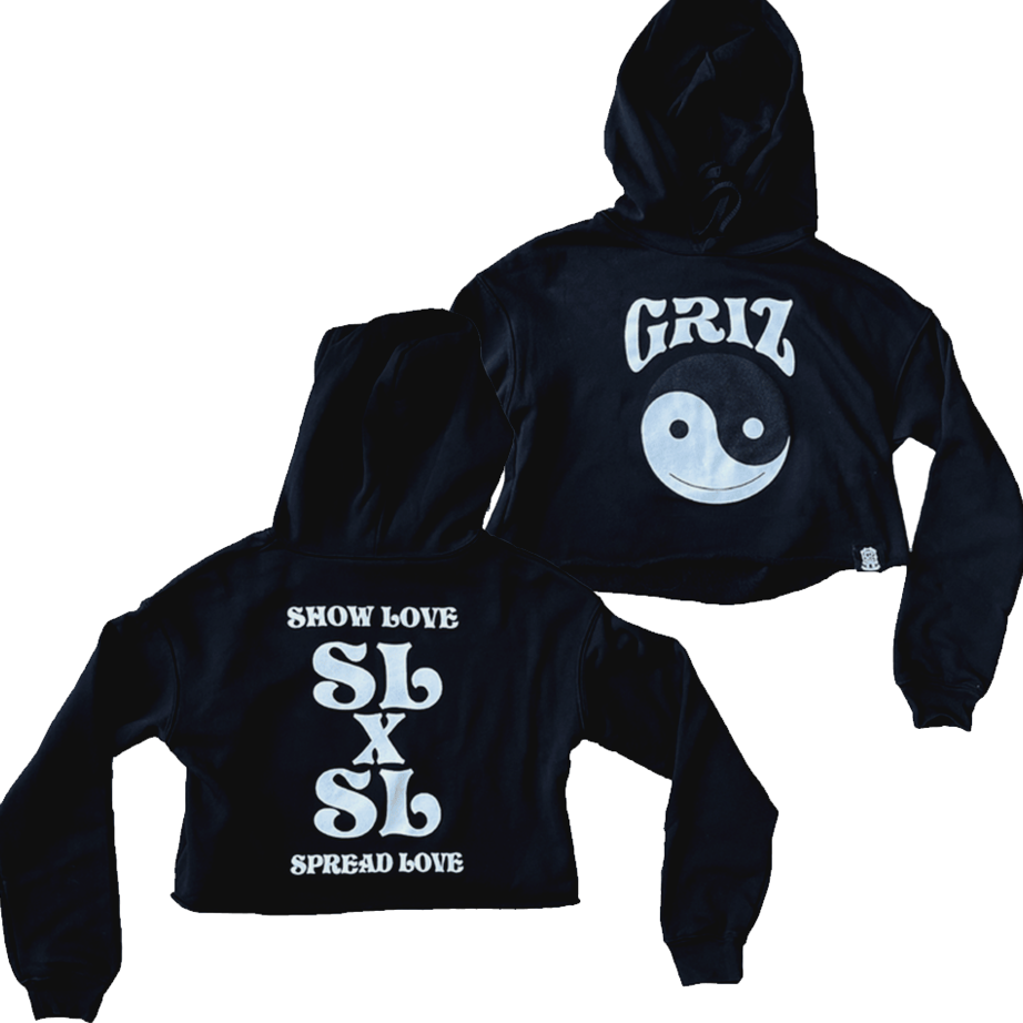 Griz Merch Griz Essentials Stacked Logo Crop Hoodie Gifts For DJ Fans Birthday Gift for Husband