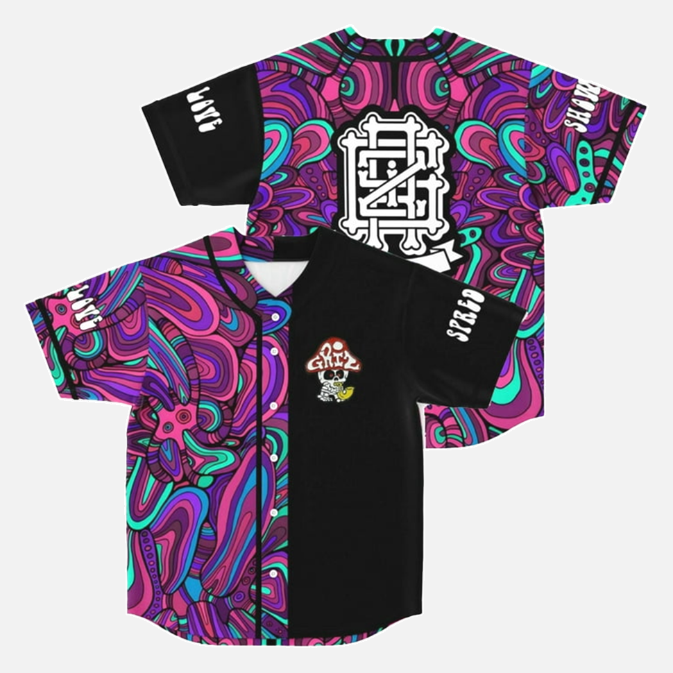 Griz Merch Skull Griz Baseball Jersey Gifts For DJ Fans Father's Day Gift for Dad Gifts For BFF