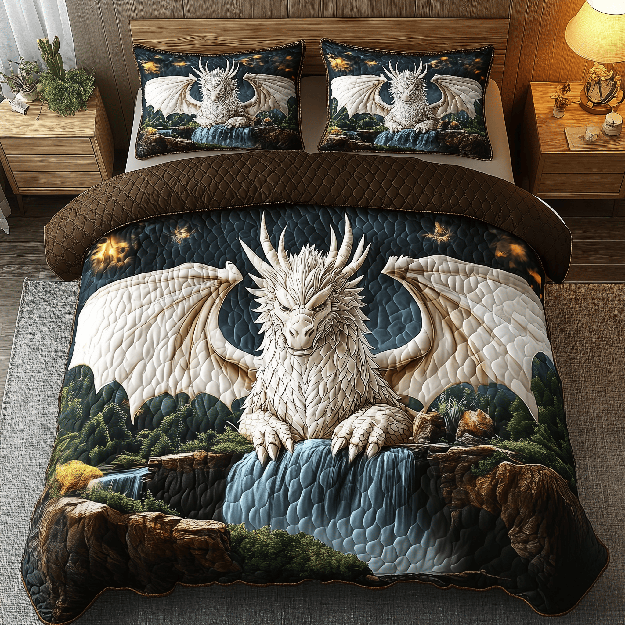 Guardian Of The Falls Quilted Bedding Set Duvet Cover Bedspread Set Merch Gift Ideas For Adult Son