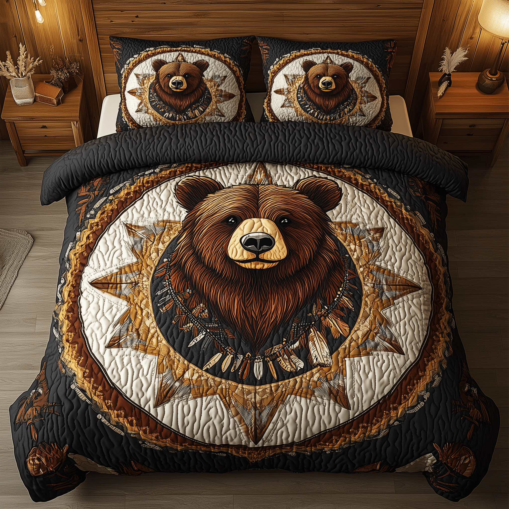 Guardian Spirit Circle Quilted Bedding Set Best Duvet Cover Bedspread Set Thoughtful Mother's Day Gifts