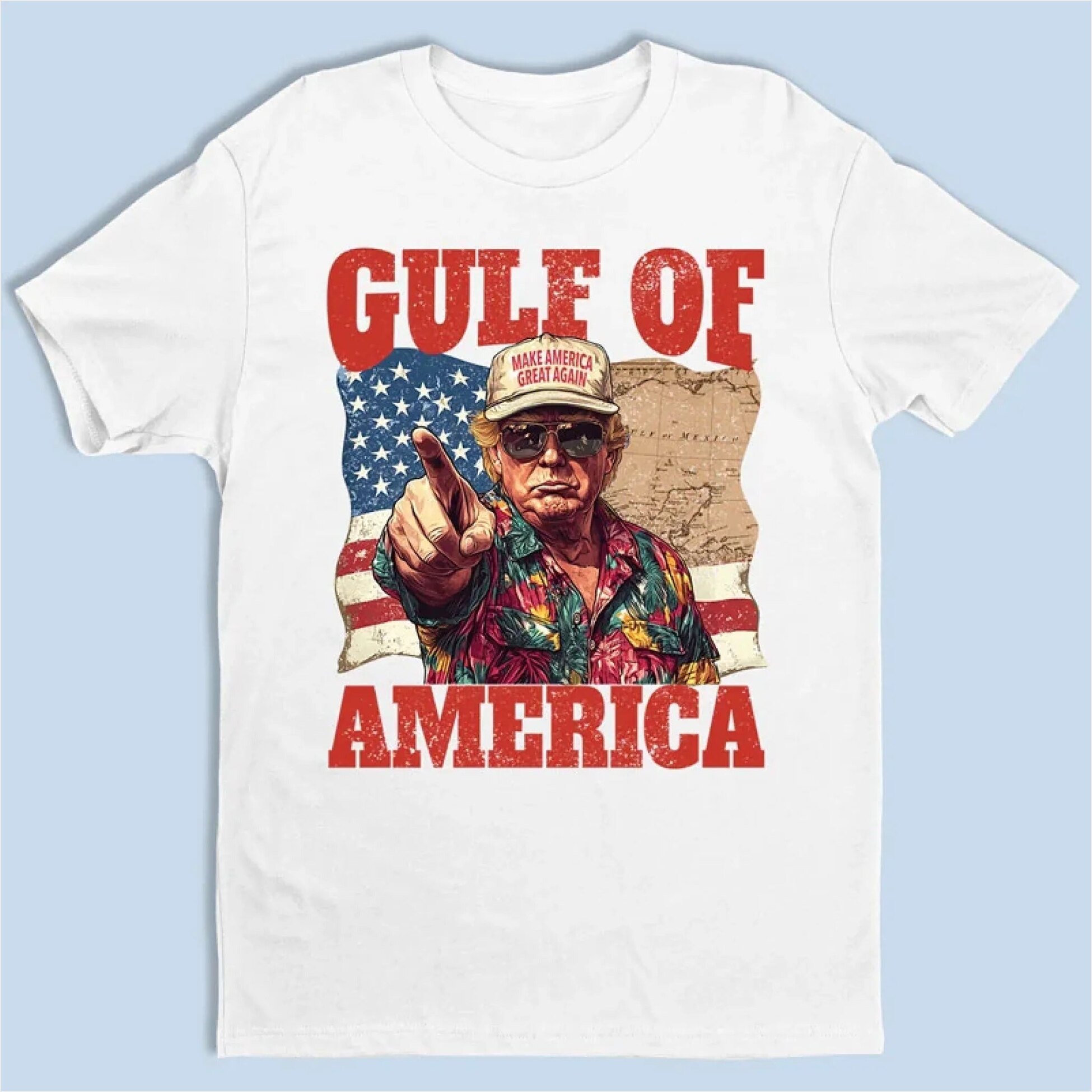Gulf Of America Trump 2025 Shirt Make America Great Again T-Shirt Father's Day Gifts For Dad