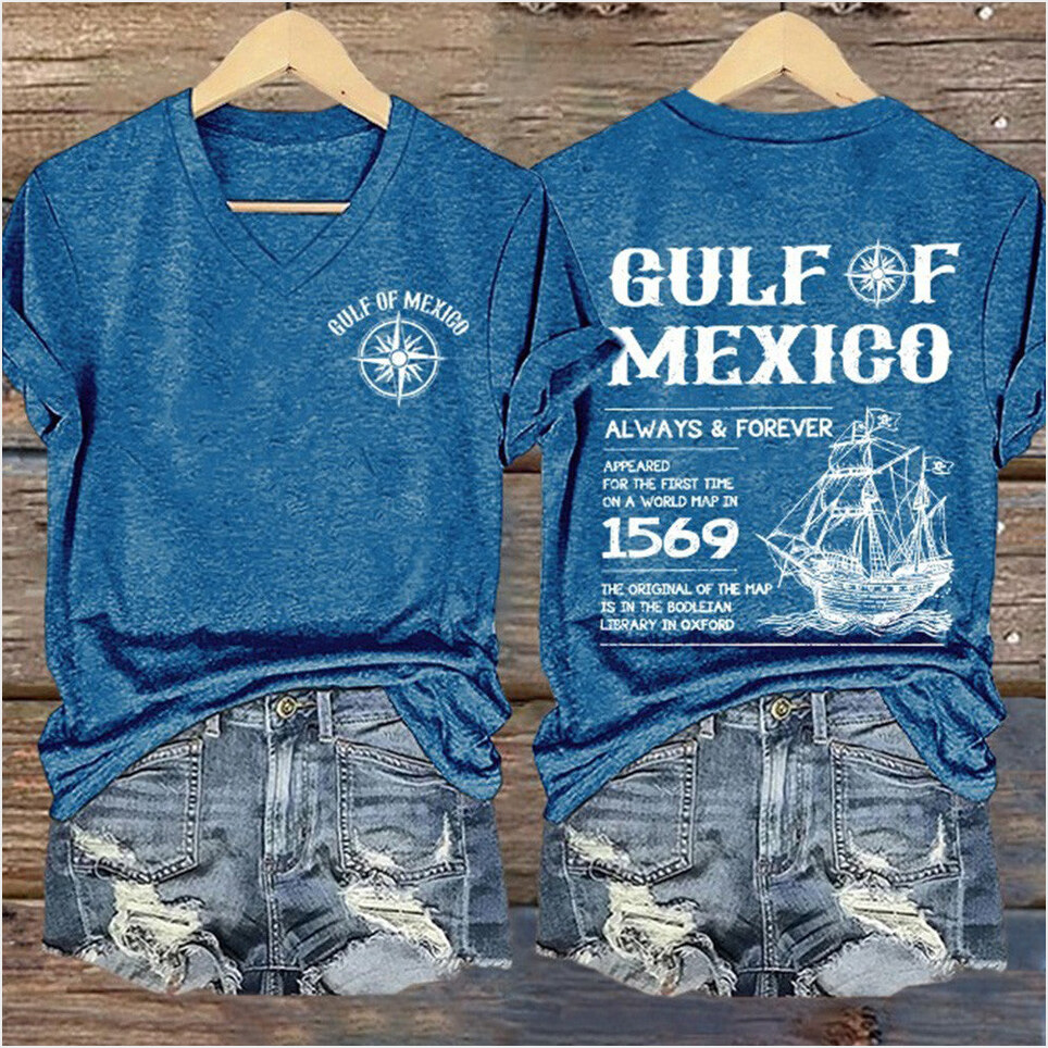 Gulf Of Mexico V-neck Shirt Gulf Of Mexico Always And Forever Shirt Gift Idea for Boyfriend