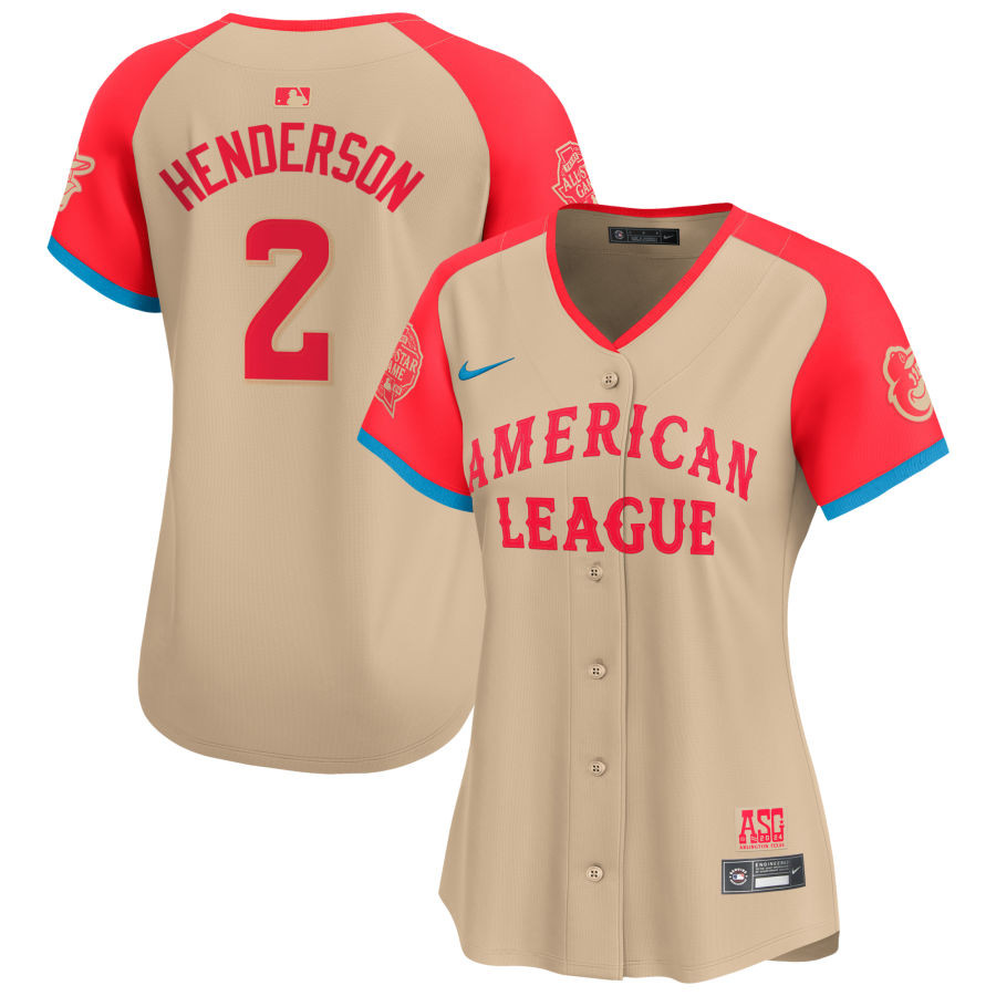 Gunnar Henderson 2 American League 2024 All-Star Game Limited Player Women Jersey - Cream - JS395