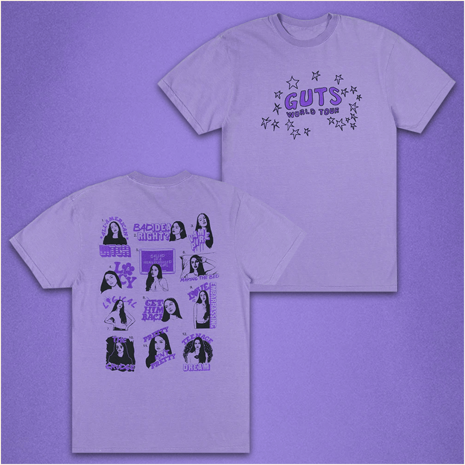 Guts World Tour T-Shirt Olivia Rodrigo Merch Wife Gifts For Music Lovers Gifts For Friends