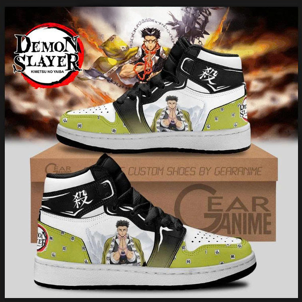 Gyomei Himejima Demon Slayer Air Jordan 1 Shoes Sneakers Gyomei Himejima Merch Fans Gifts
