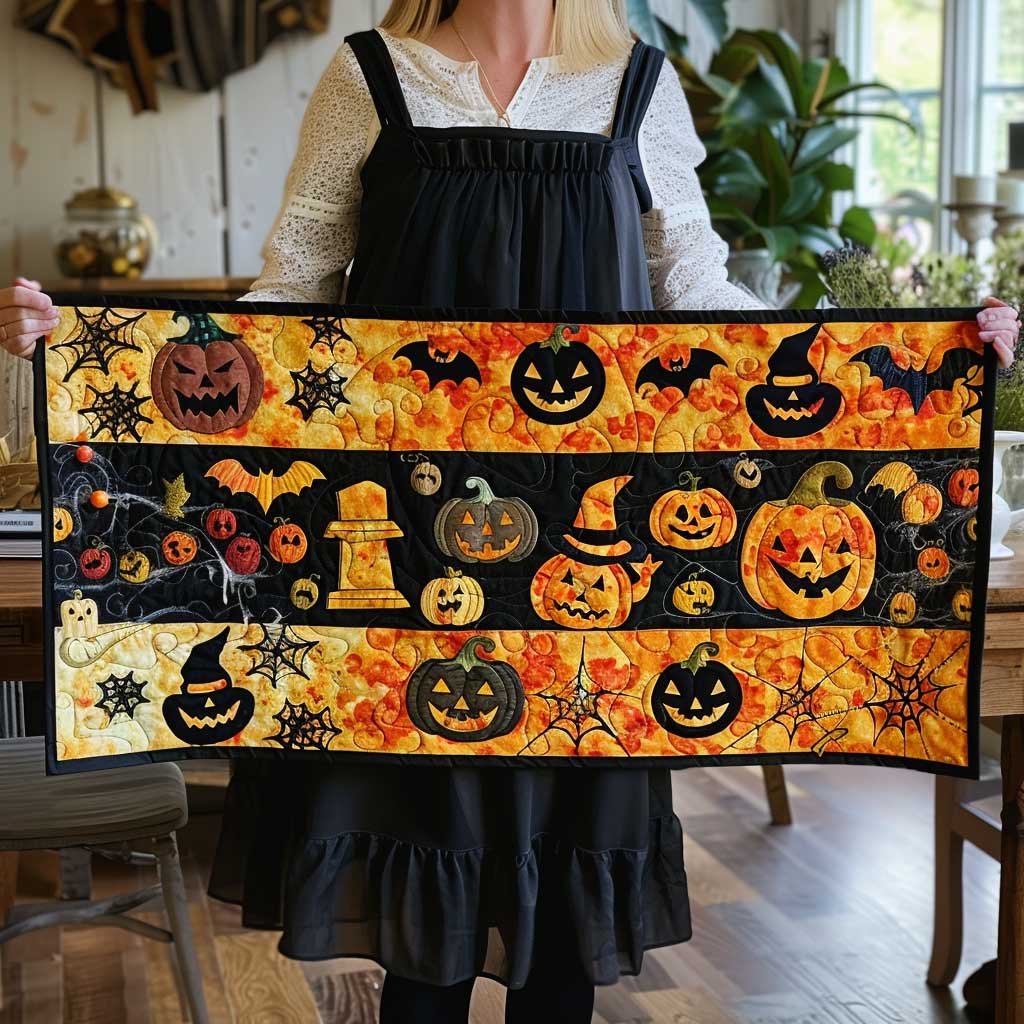 Halloween Pumpkin Quilted Table Runner Target Pumpkin Fall Decor Table Runner Autumn Gifts Ideas