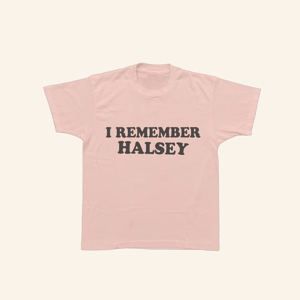 Halsey Merch Tour 2025 I Remember Halsey Pink T-Shirt Gifts For Sister