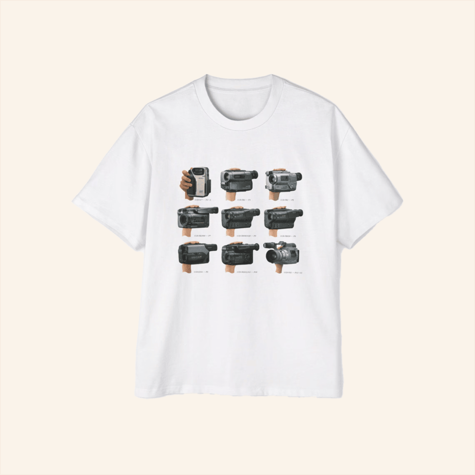 Handycam Vintage White T-Shirt This Is Parallel Merch Best Friend Birthday Gifts BFF Gifts Ideas