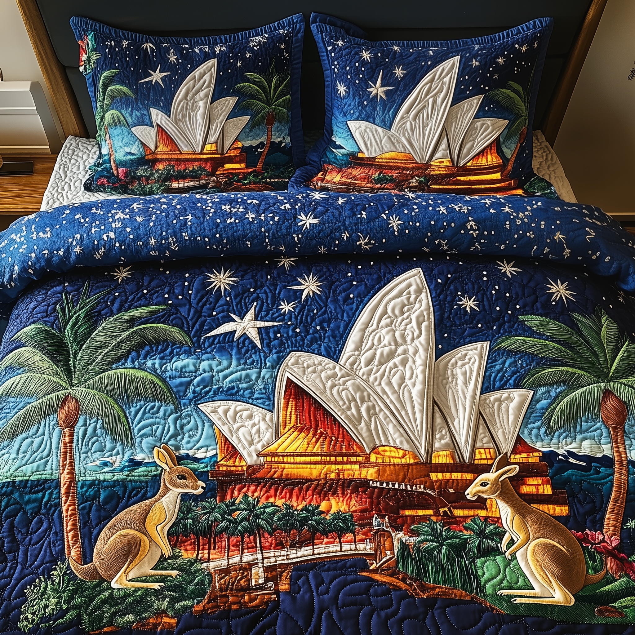Happy Australia Day Quilted Bedding Set Best Duvet Cover Bedspread Set Ideas For My Wife