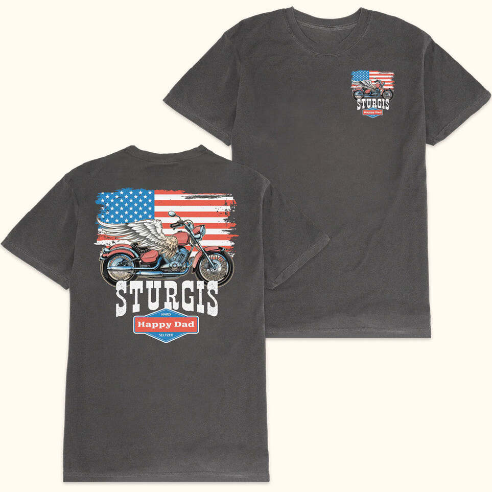 Happy Dad Merch Happy Dad X Sturgis T-Shirt Presents For Dad Birthday Gifts For Friends