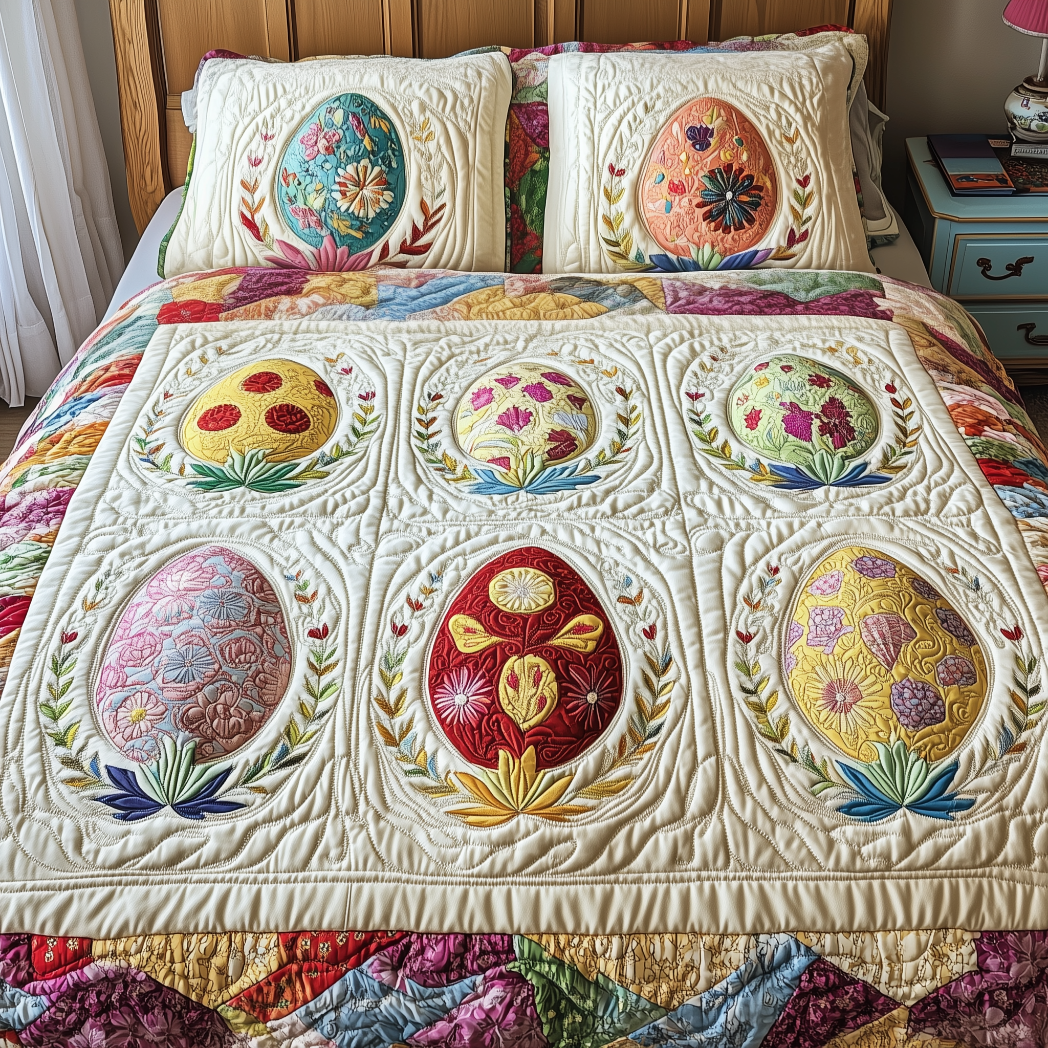 Happy Easter Day Quilted Bedding Set Duvet Cover Bedspread Set Item Easter Gifts For Teens