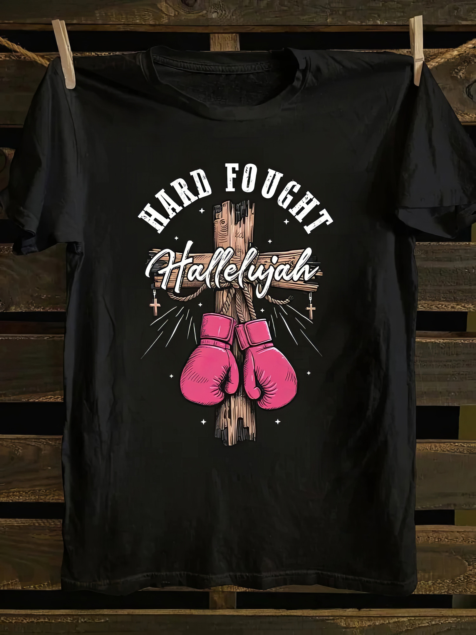 Hard Fought Hallelujah T-shirt Faith Based Shirts Gifts For Christian