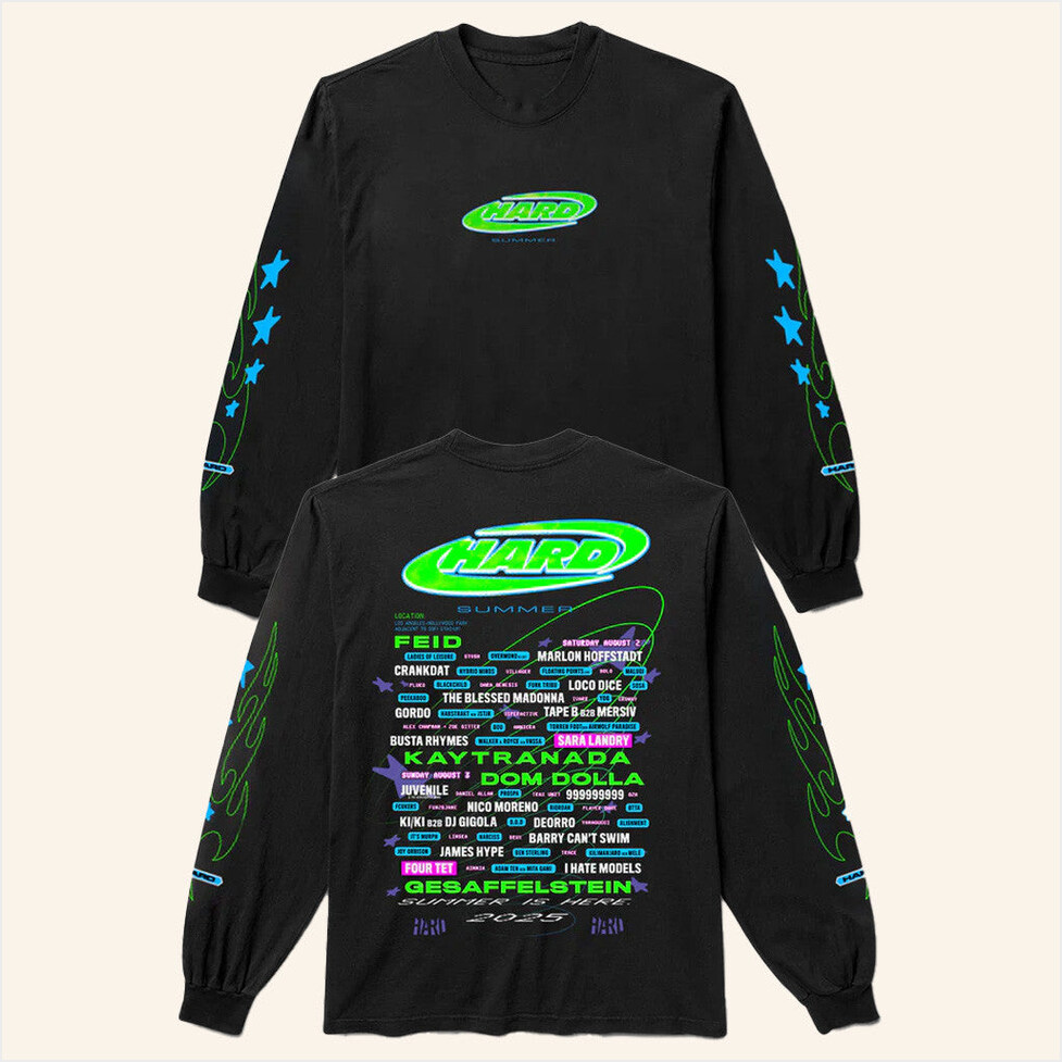 Hard Team Lineup Long Sleeve T-Shirt Insomniac Merch Good Gifts For Brother Gifts For Best Friend