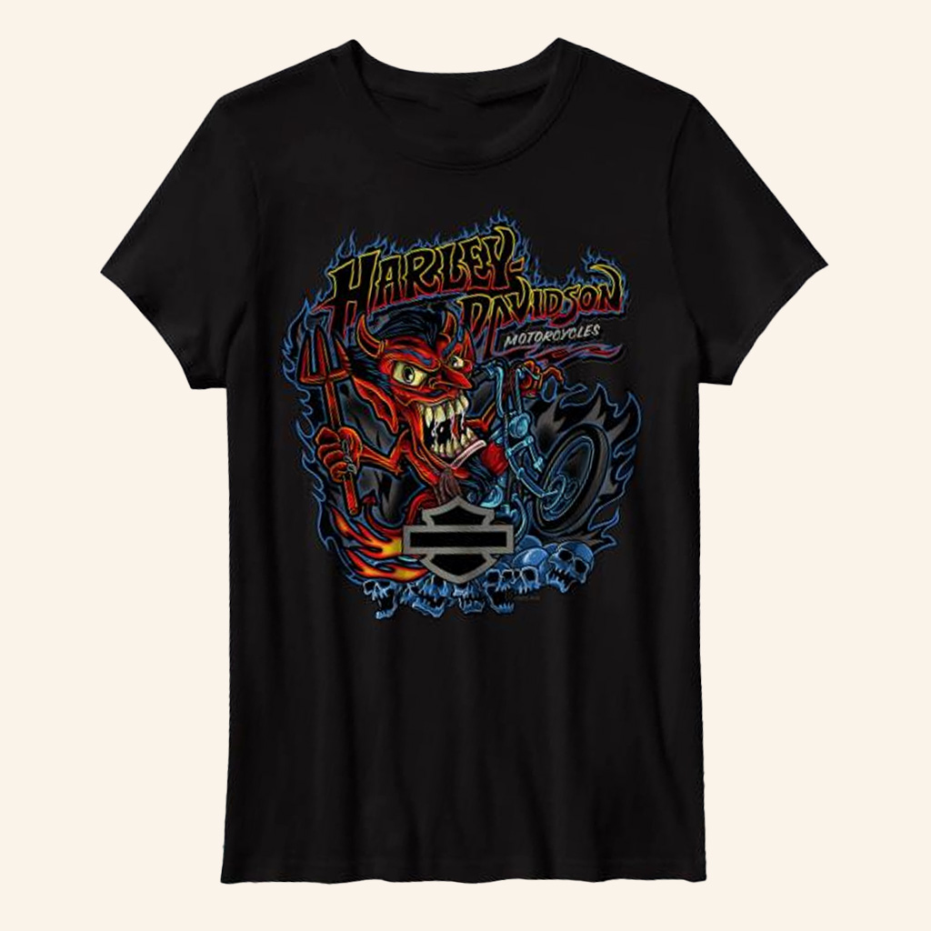 Harley Davidson Merch Devil On Wheels Shirt Best Birthday Gift For Him