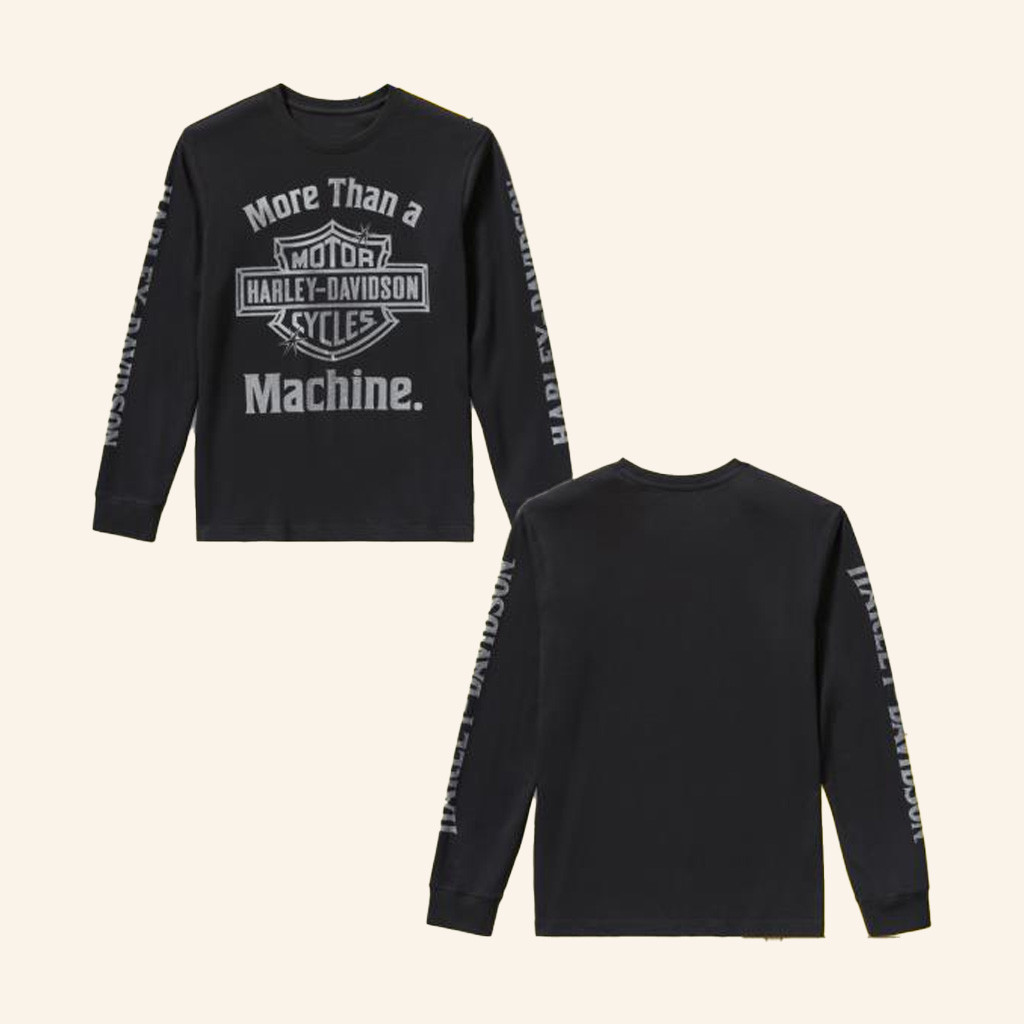Harley Davidson Merch More Than A Machine Long Sleeve Shirt Gifts For Dudes
