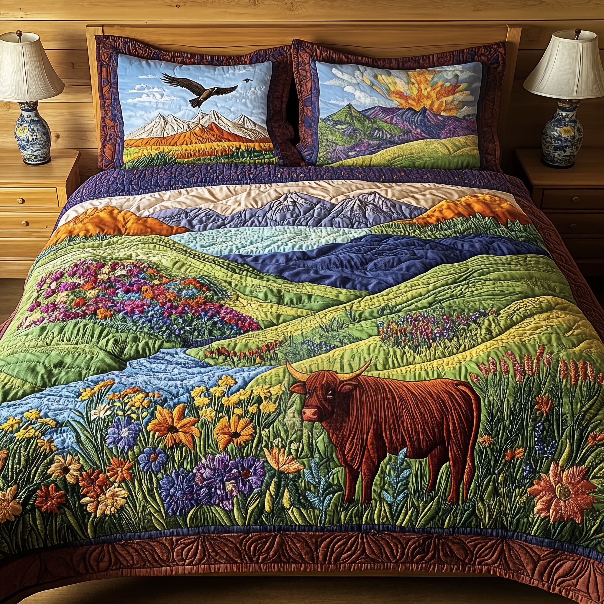 Harmony Highland Quilted Bedding Set Awesome Duvet Cover Bedspread Set Online Mother' Day Gifts
