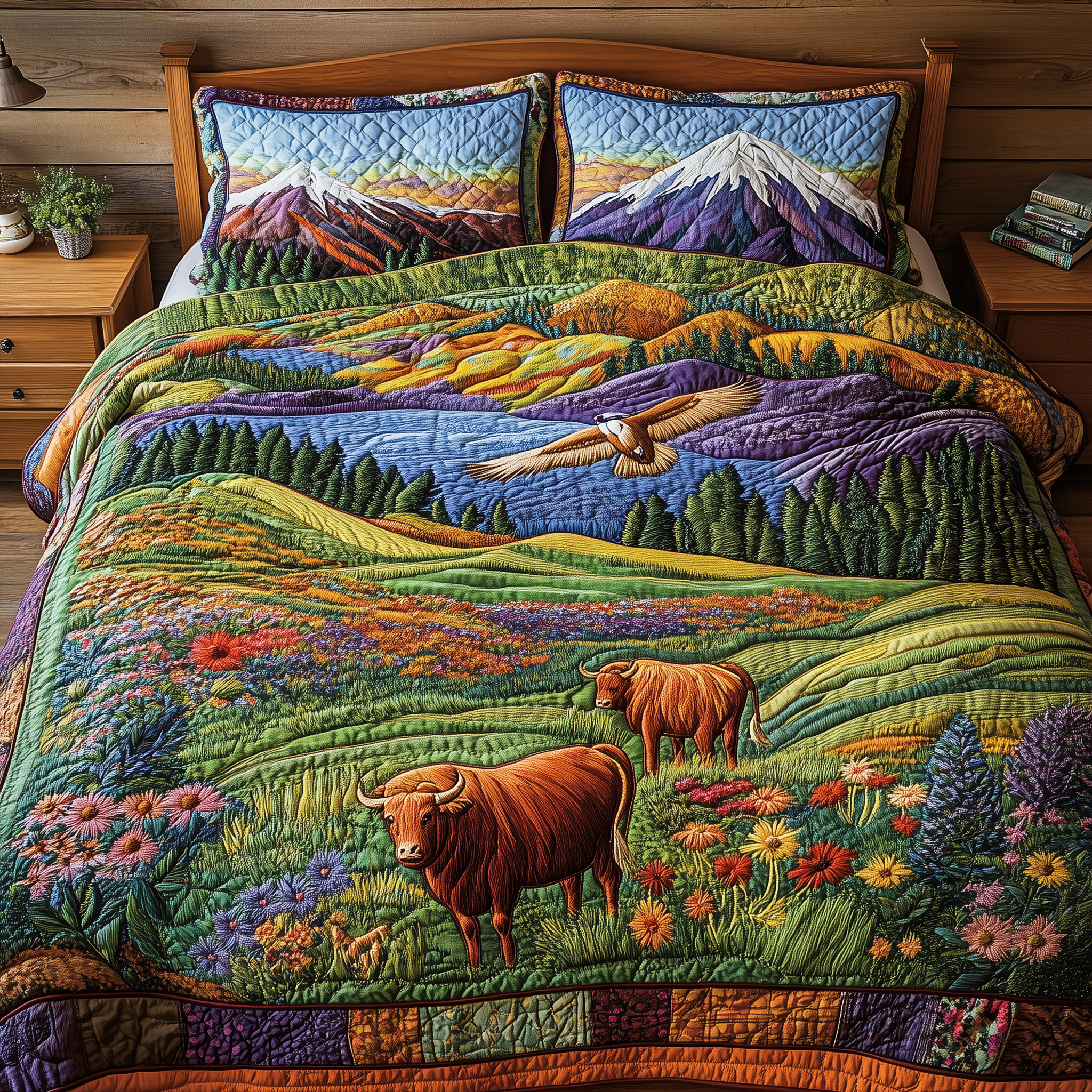 Harmony Highland Quilted Bedding Set Awesome Duvet Cover Bedspread Set Thoughtful Mother's Day Gifts