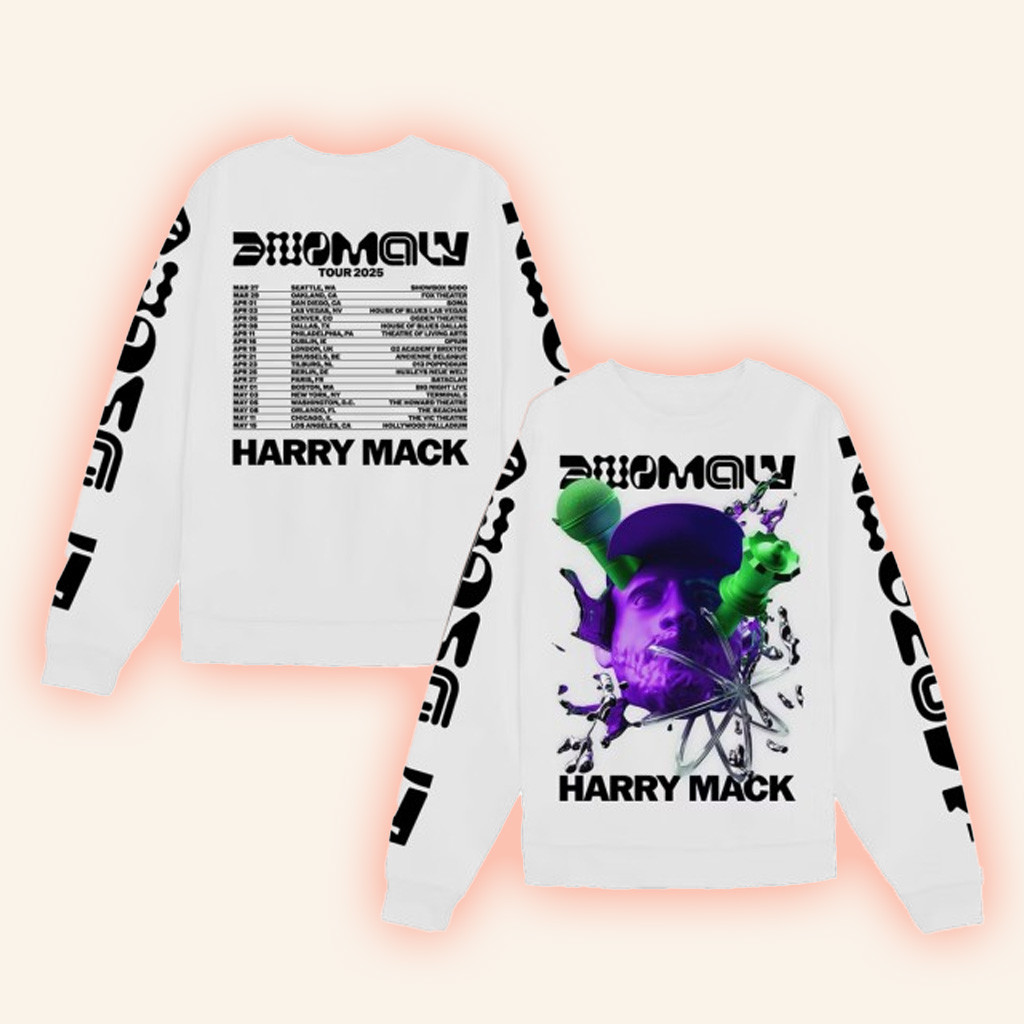Harry Mack Merch Anomaly Tour 2025 White Long Sleeve T-Shirt Gifts For Fans
